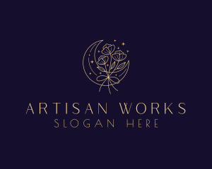 Artisanal Flower Moon  logo design