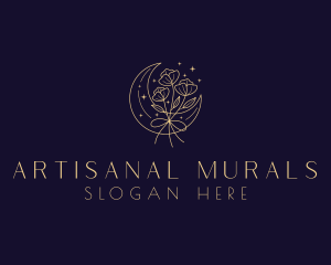 Artisanal Flower Moon  logo design