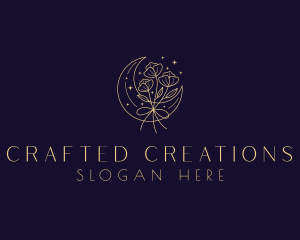 Artisanal Flower Moon  logo design