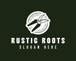 Rustic Gardening Pruners logo design