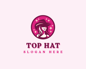 Sparkle Cowgirl Hat logo design