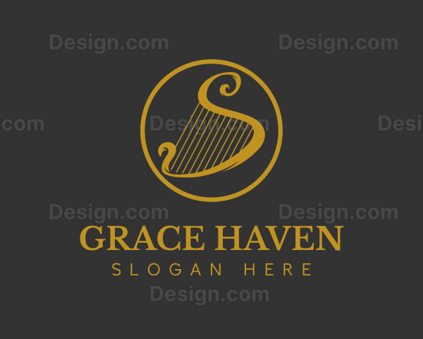 Gold Harp String Logo