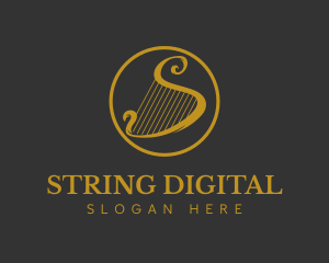 Gold Harp String logo