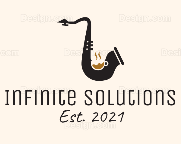 Music Saxophone Cafe Logo