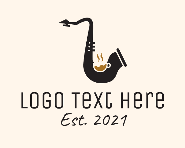 Saxophone Player logo example 1