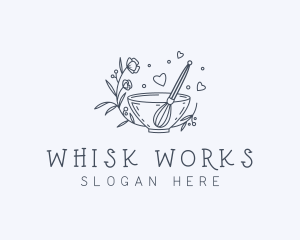 Floral Whisk Baker logo