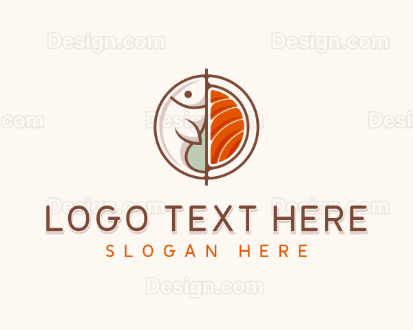 Fish Sashimi Cuisine Logo