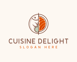 Fish Sashimi Cuisine logo design