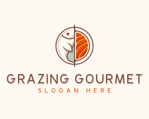 Fish Sashimi Cuisine logo design