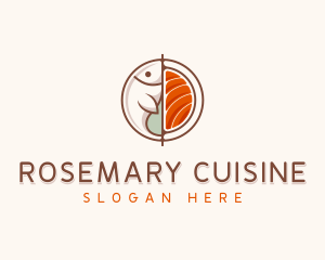 Fish Sashimi Cuisine logo design