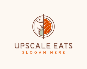 Fish Sashimi Cuisine logo design