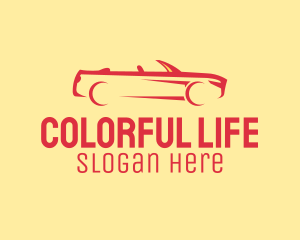 Red Convertible Sports Car  logo design