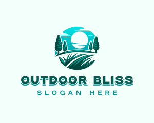 Grass Landscape Nature logo design