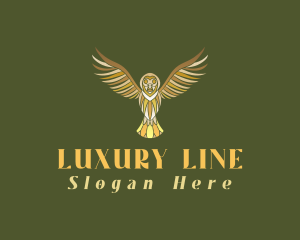 Elegant Luxury Owl logo design