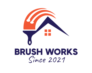 Home Painter Brush  logo design