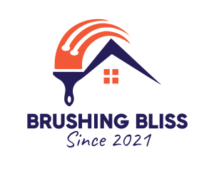 Home Painter Brush  logo design