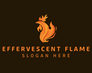 Chicken Flame Grill logo design