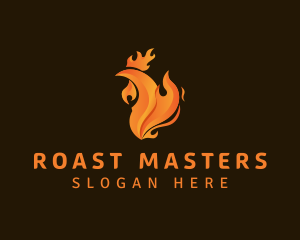 Chicken Flame Grill logo design