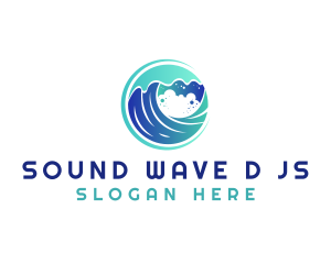 Wave Beach Surf logo design