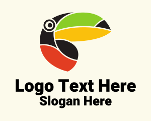 Wild Colorful Toucan  Logo