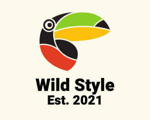 Wild Colorful Toucan  logo design