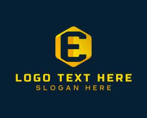 Hexagon Startup Business Letter E logo