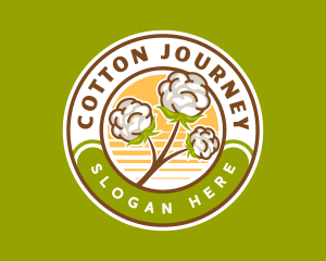 Cotton Flower Plant logo
