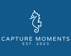 Marine Seahorse Animal logo