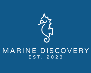 Marine Seahorse Animal logo design