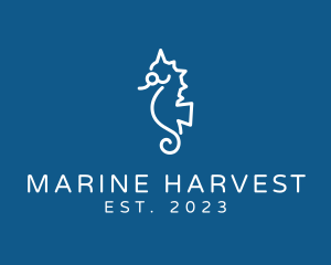 Marine Seahorse Animal logo design