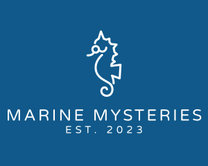 Marine Seahorse Animal logo design