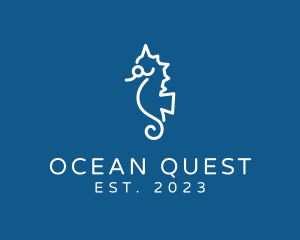 Marine Seahorse Animal logo