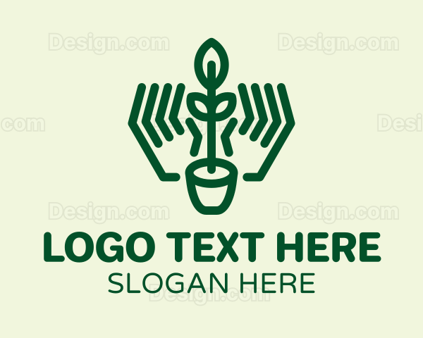 Seedling Plant Pot Logo