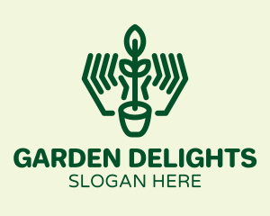 Seedling Plant Pot  logo design