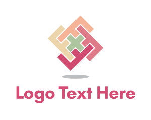 Cross Letter F Puzzle logo