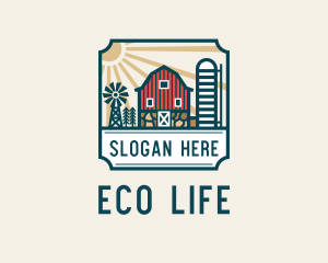 Grain Silo Farm  logo design