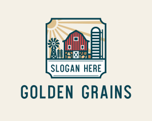 Grain Silo Farm  logo design