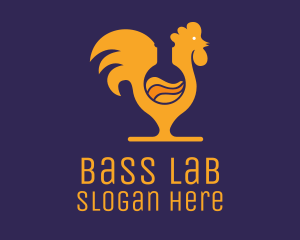 Lab Flask Rooster logo design