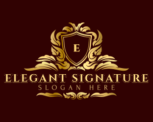 Luxury Deluxe Shield logo design