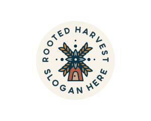 Wheat Farm Windmill logo design