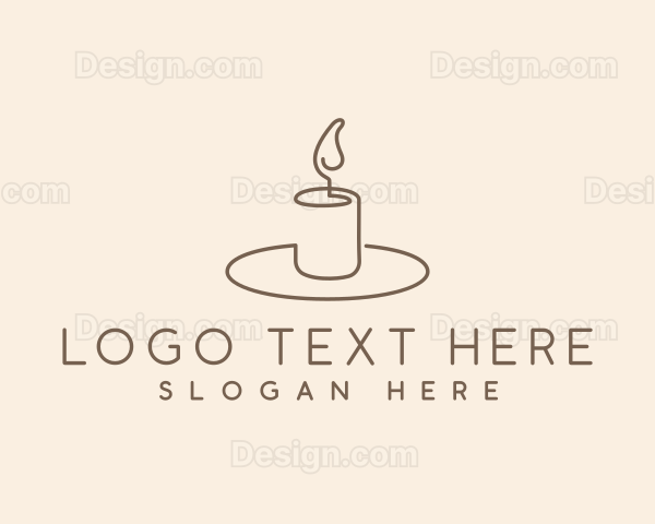 Candle Light Flame Logo