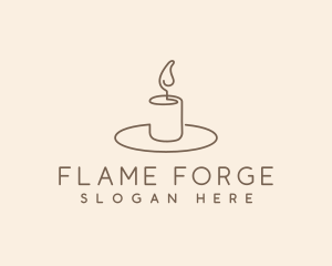 Candle Light Flame logo design