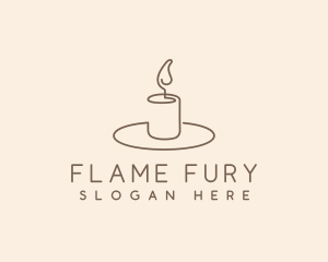 Candle Light Flame logo design