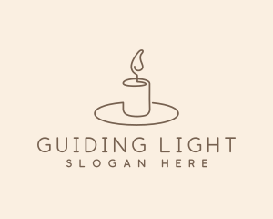 Candle Light Flame logo design