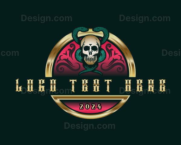 Snake Serpent Skull Logo