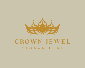 Luxury Crown Tiara logo design