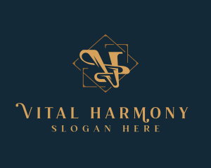 Luxury Boutique Letter V logo design