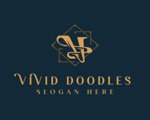 Luxury Boutique Letter V logo design