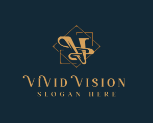 Luxury Boutique Letter V logo design