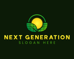 Solar Power Plant logo design